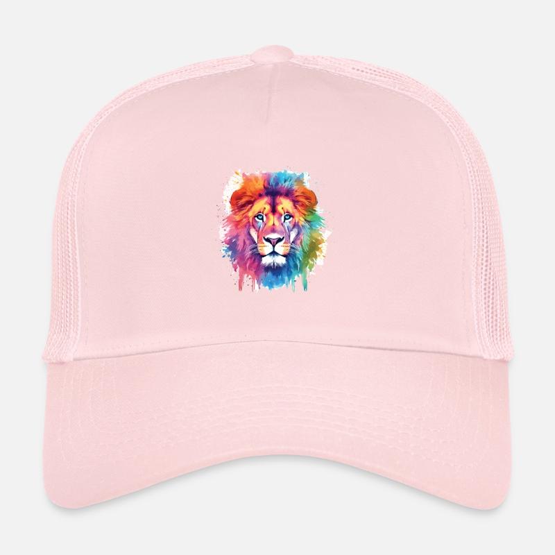 Cute lion watercolor art Trucker Cap