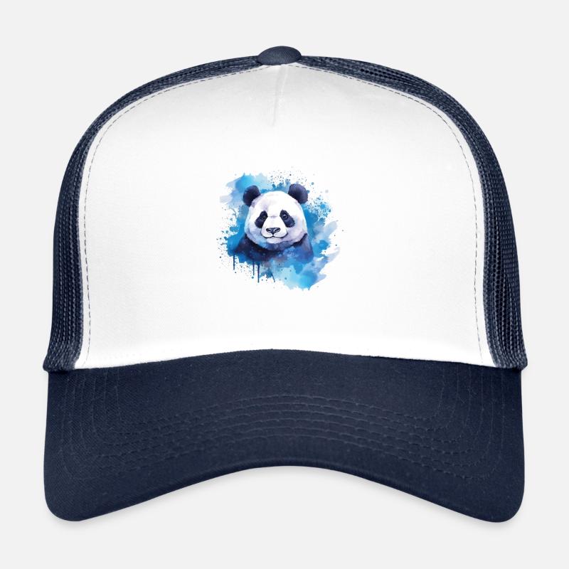 Adorable design de panda aquarelle Casquette trucker 