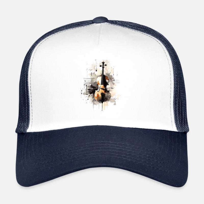 Cello Symphonie Leidenschaftlicher Cellist - Trucker Cap - Weiß/Navy