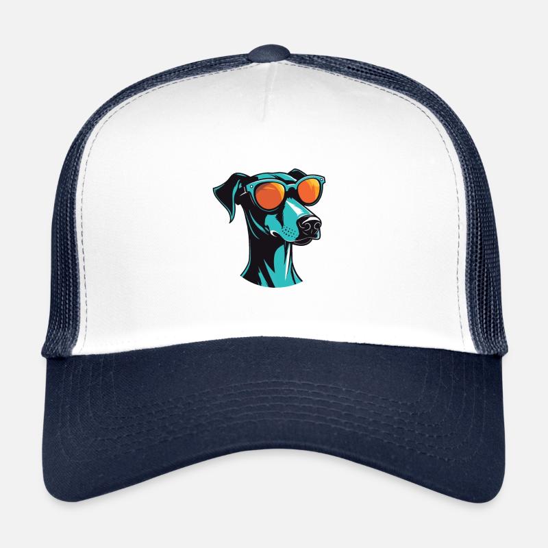 Tête de chien lévrier Cool Casquette trucker 