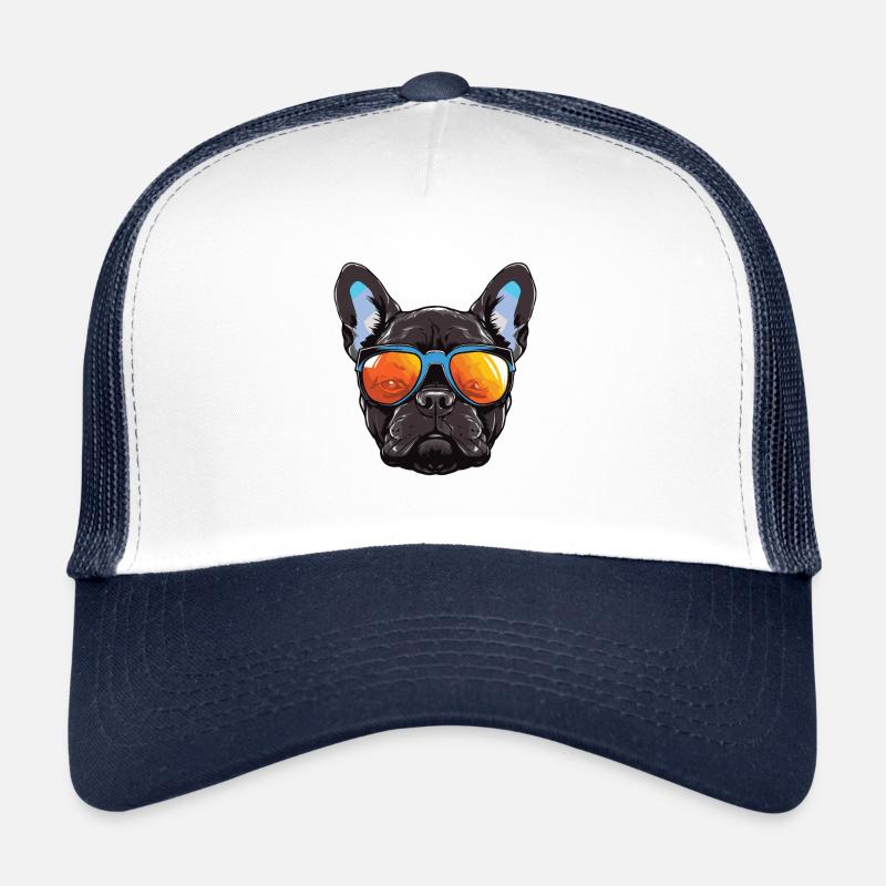 French Bulldog Dog Head Trucker Cap