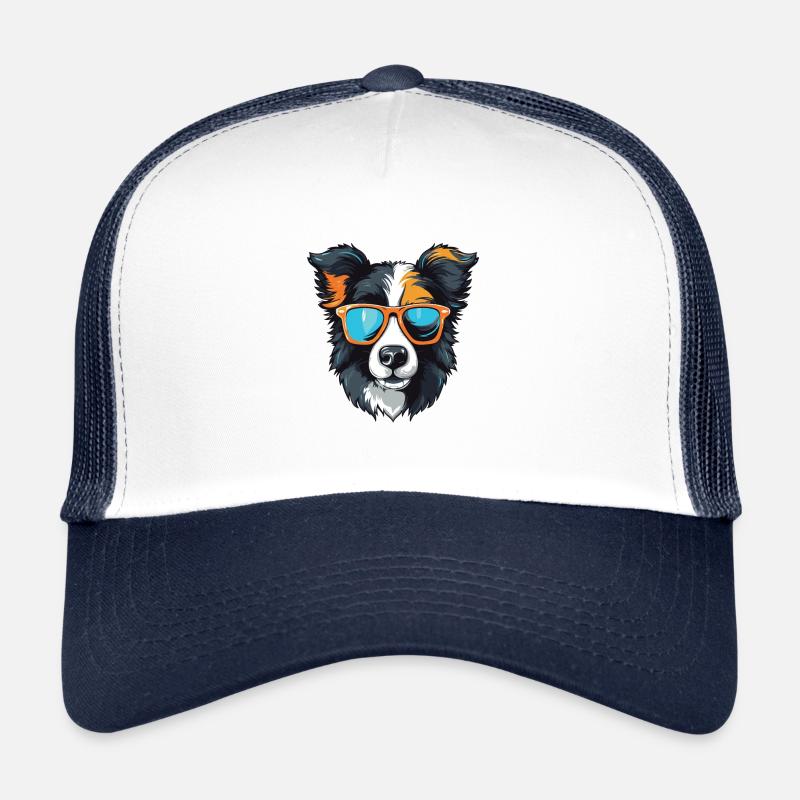 Border Collie Tête De Chien Cool Casquette trucker 
