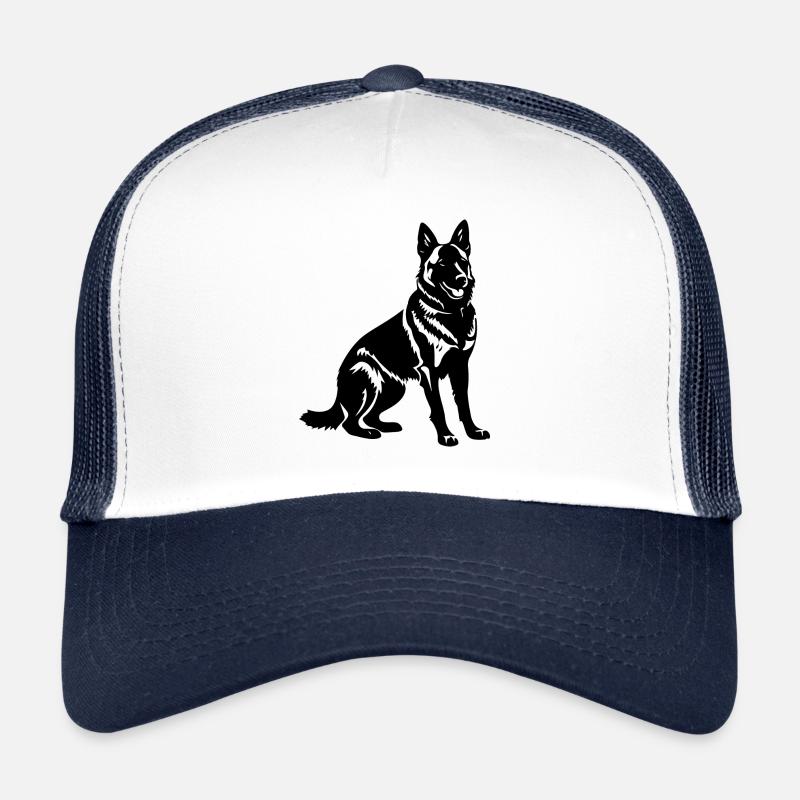 German Shepherd Dog Silhouette Trucker Cap