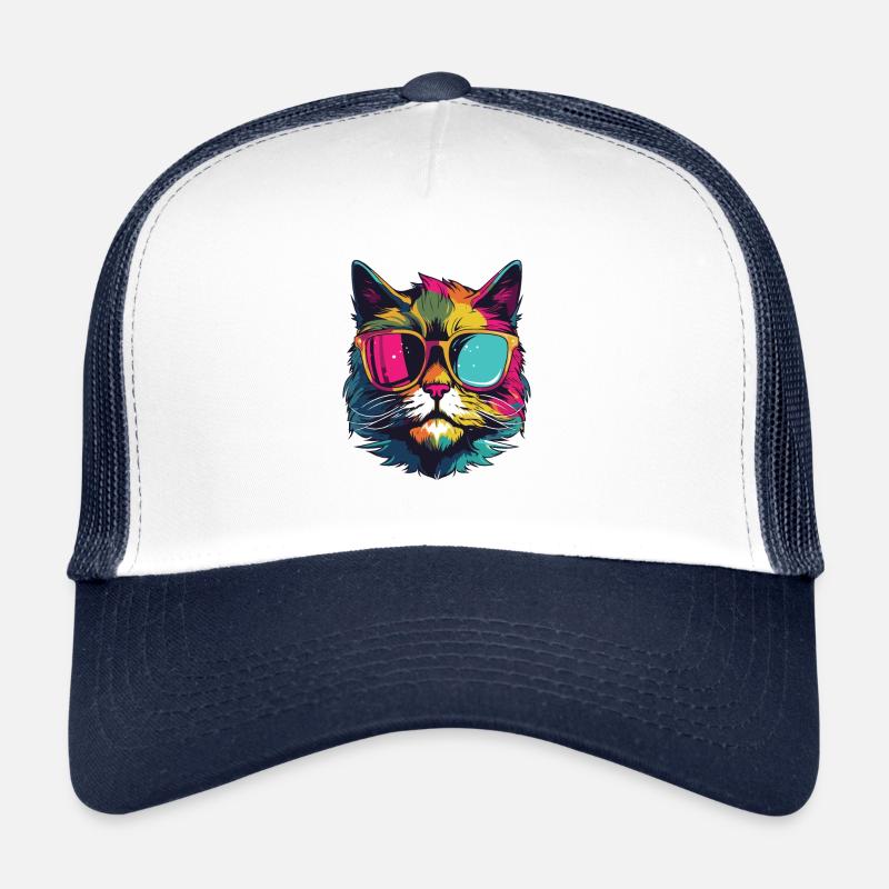 Katze Symbol Cool Kopf Party Trucker Cap
