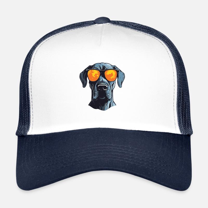 Great Dane Hund Cool Kopf Party Trucker Cap