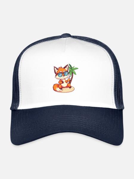 Bande dessinée Fox Summer Beach - Casquette trucker  - blanc/marine - Devant