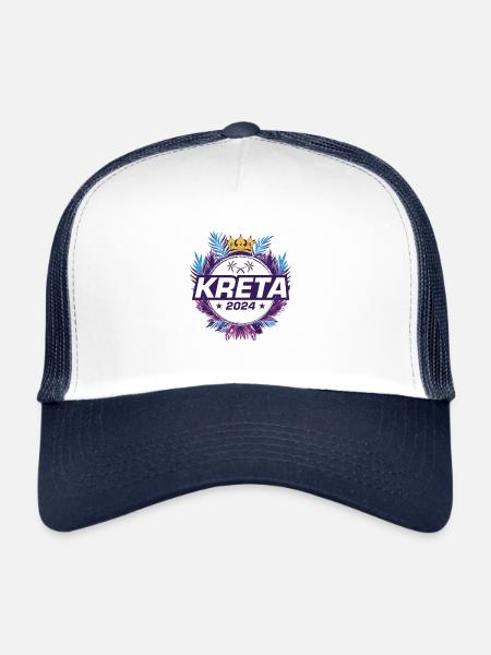 Crete 2024 - Trucker Cap - white/navy - Front