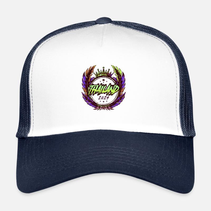 Thailand 2024 Bunt - Trucker Cap - Weiß/Navy