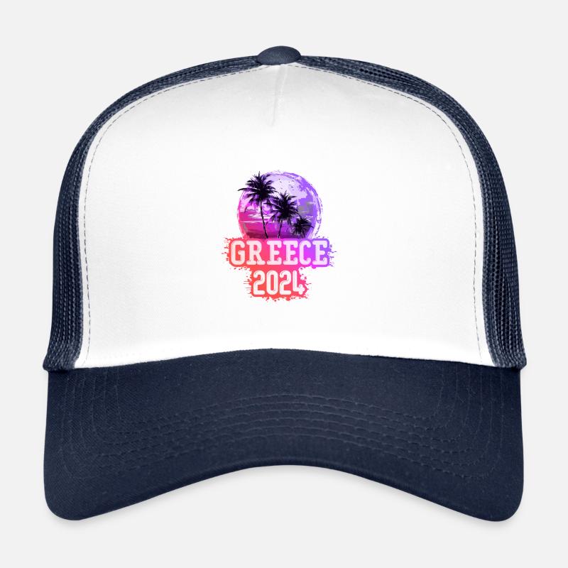 Palmiers Grèce 2024 Casquette trucker 