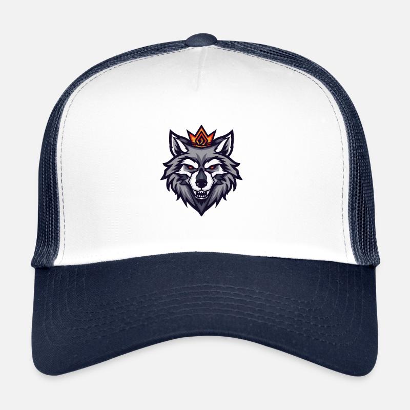 Wolf Head Crown Trucker Cap