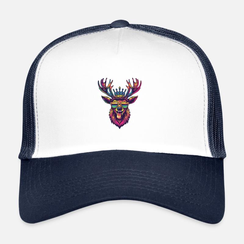 Cerf Bande Dessinée Drôle Fête Casquette trucker 