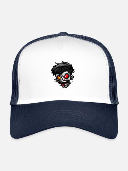 Zombie Halloween Creepy - Trucker Cap - white/navy - Front