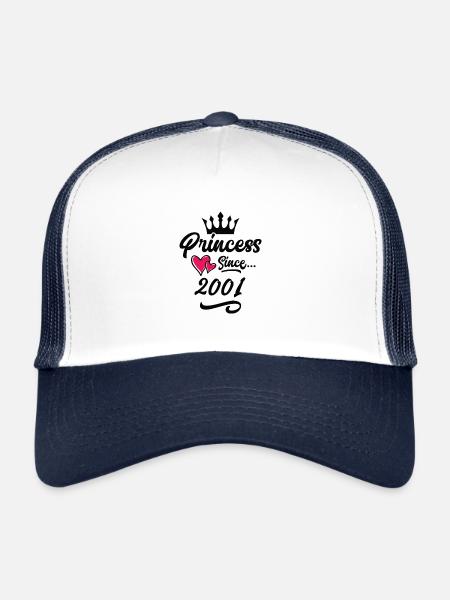 2001 Anniversaire de la princesse - Casquette trucker  - blanc/marine - Devant