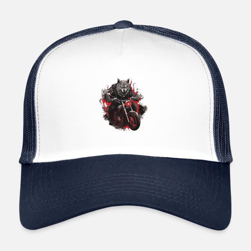 Wolf Motorrad - Trucker cap - hvid/marineblå