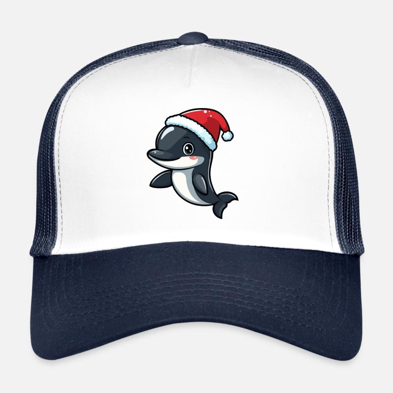 Dauphin Noël mignon Casquette trucker 