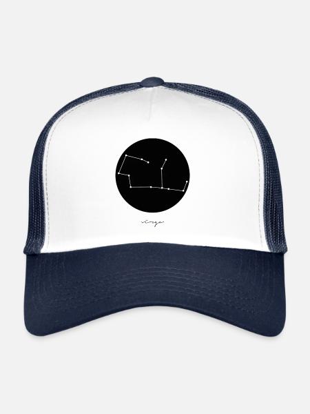 Signe du zodiaque De la Vierge Cadeau Idée - Casquette trucker  - blanc/marine - Devant
