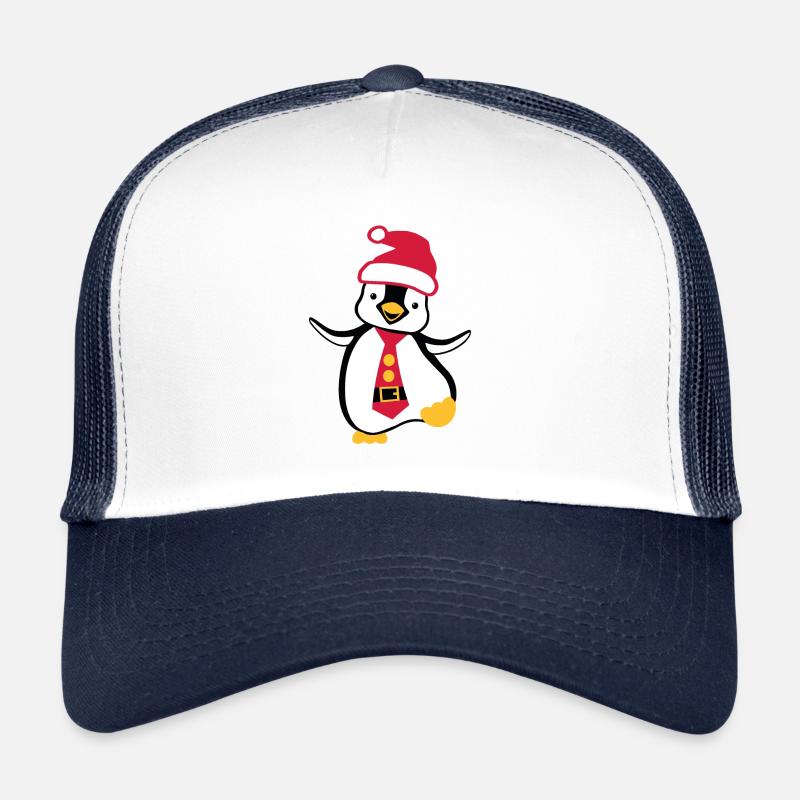 Weihnachten Pinguin - Trucker Cap - Weiß/Navy