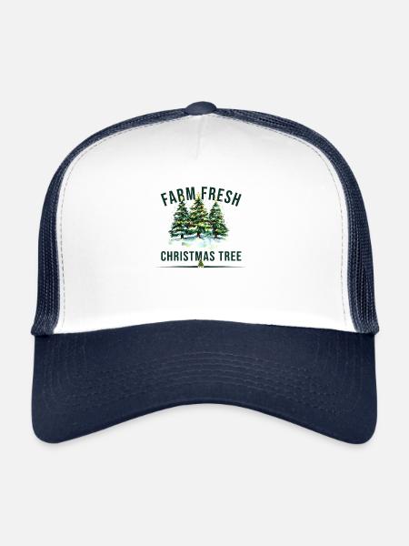 Farm Fresh Christmas Tree - Trucker Cap - white/navy - Front
