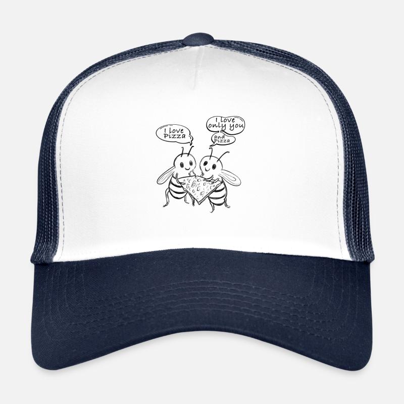 I love Pizza Bienen Trucker Cap