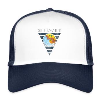 Le voyageur endormi - Casquette trucker  - blanc/marine - Devant