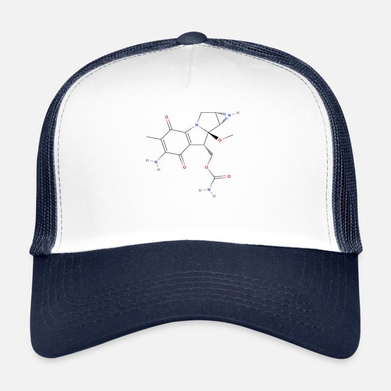 Mitomycin C Molekül - Farbige Strukturformel Trucker Cap