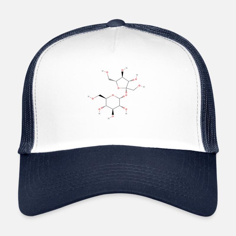 Molécule de sucre - Formule structurale colorée Casquette trucker 