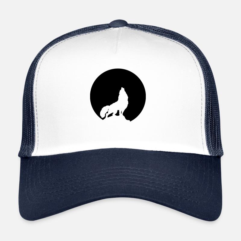 Wolf Moon Star Astronomy - Trucker Cap - white/navy
