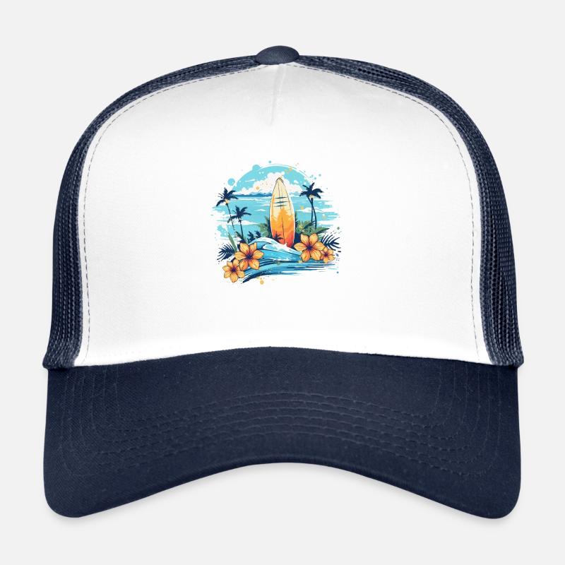 Comes Sun Beach 2023 Tropical Hello Summer Casquette trucker 