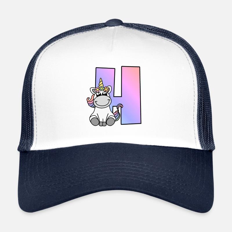 Licorne Lettre H Casquette trucker 