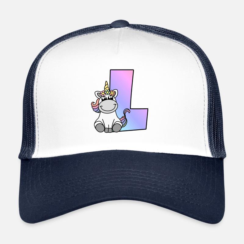 Unicorn Letter L Trucker Cap