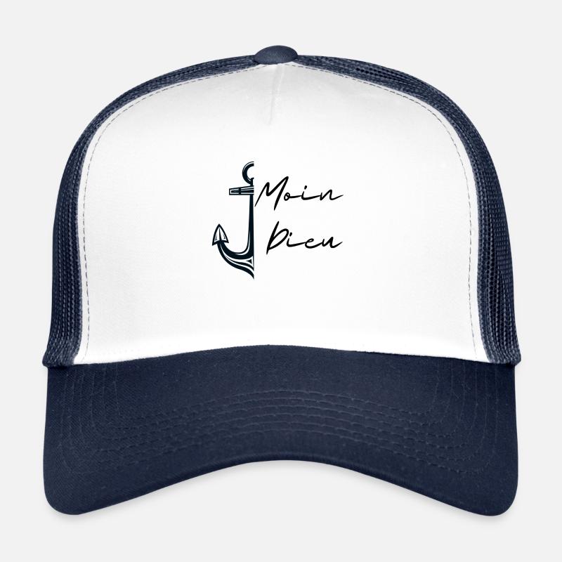Moin Dieu - Trucker Cap - Weiß/Navy