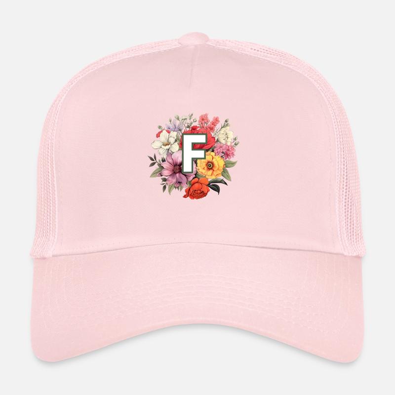 Bouquet de monogramme F Casquette trucker 