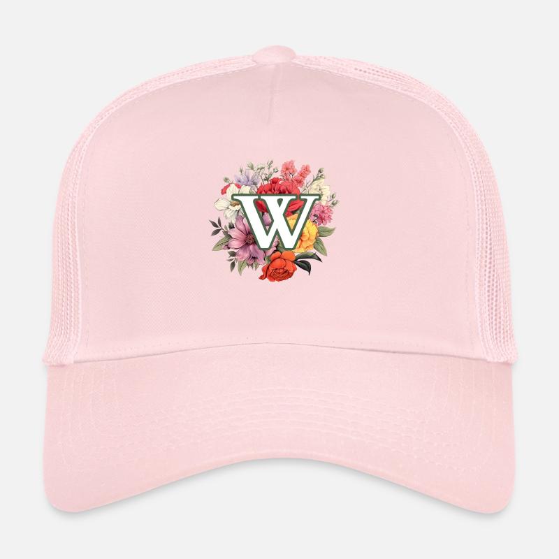 W Monogram Bouquet Trucker Cap