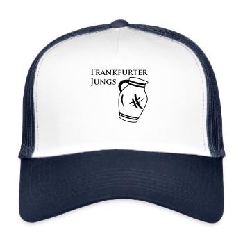 Frankfurter Jungs Bembel – Frankfurt Bembel Shop - Trucker Cap - Weiß/Navy - Vorne