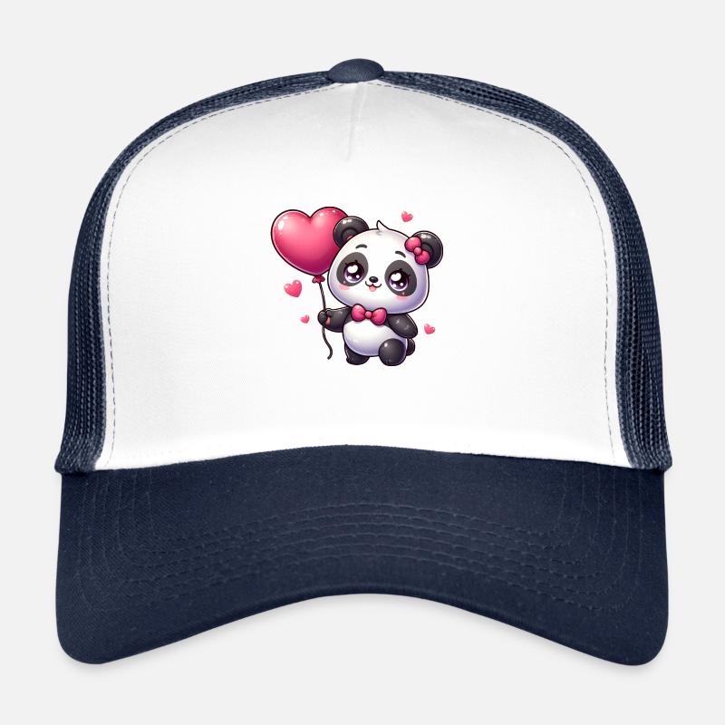 kawaii panda - Trucker-caps - hvit/marine