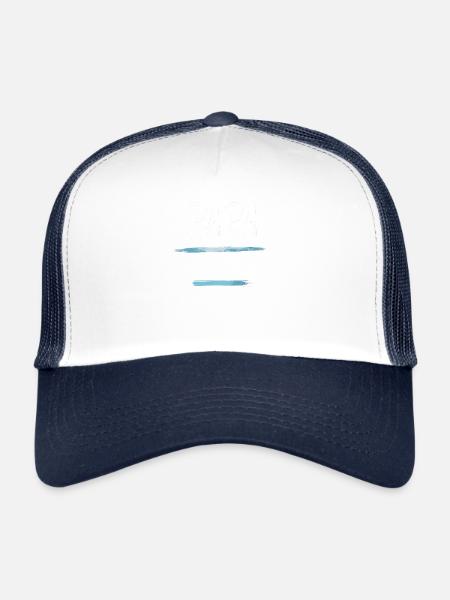 Papa 2025 Chargement - Casquette trucker  - blanc/marine - Devant