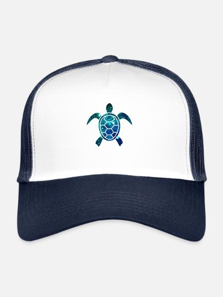 Cosmic Turtle - Trucker Cap - white/navy - Front