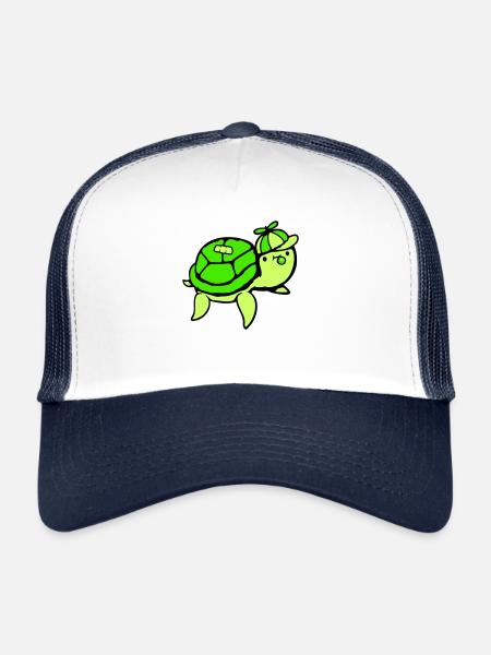 Water Turtle Child Teenager Cap Bubble Gum Bubble - Trucker Cap - white/navy - Front