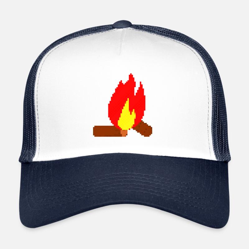 Feu de pixel feu de pixel - Casquette trucker  - blanc/marine