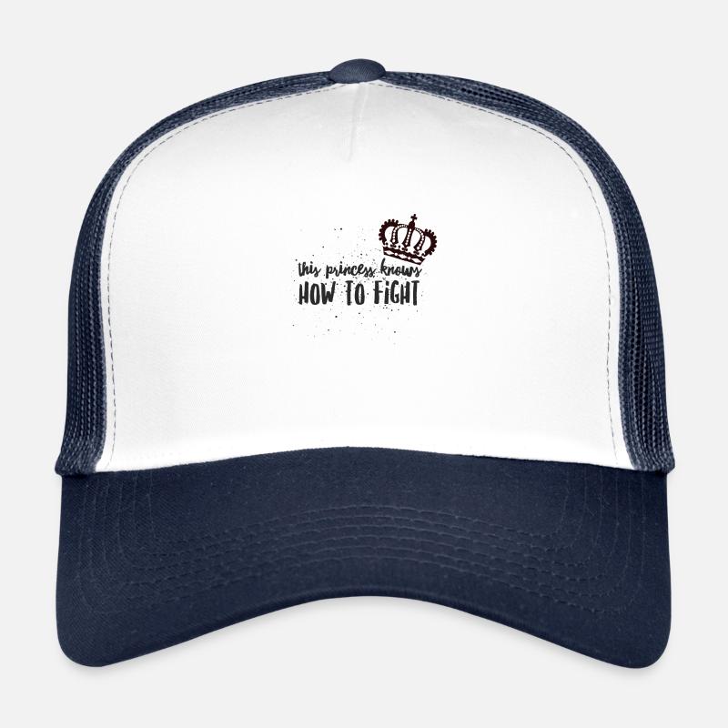 Cette princesse sait se battre - Casquette trucker  - blanc/marine