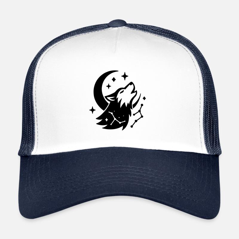 Mondwolf mit Sternbild Trucker Cap