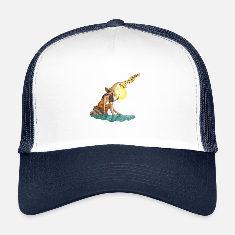 Singing Sea Witch - Trucker Cap - white/navy