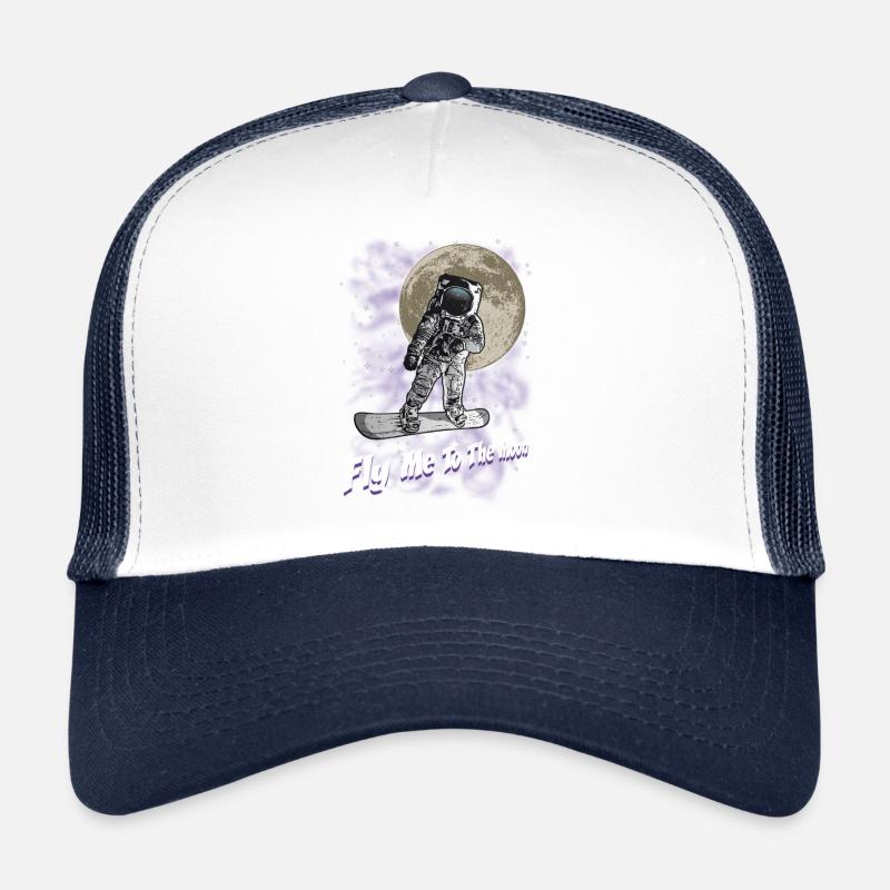 Cosmonaute et snowboard Casquette trucker 