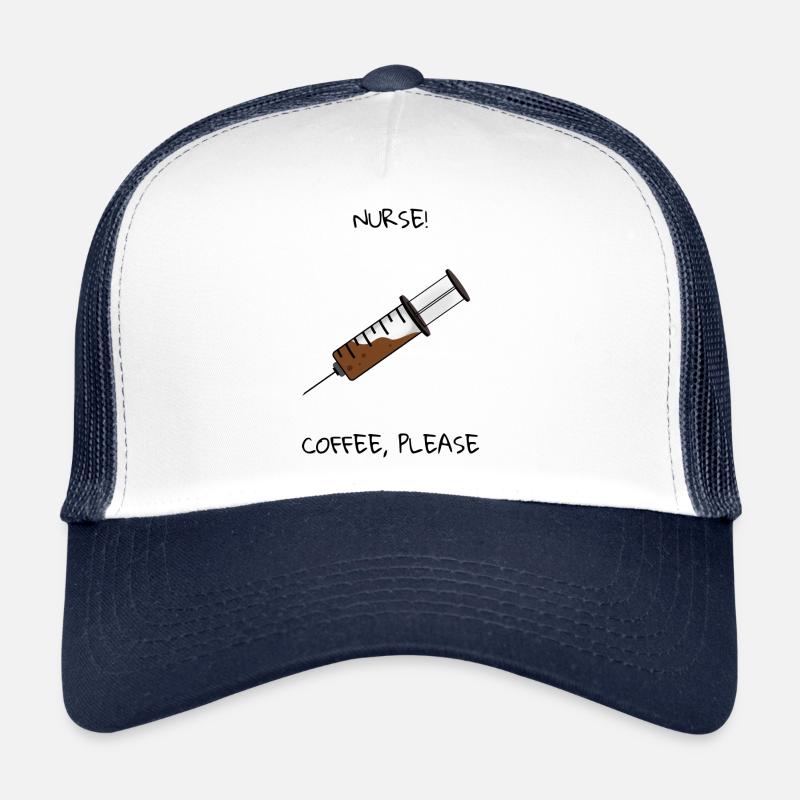 Nurse! Coffee, please - Trucker Cap - white/navy