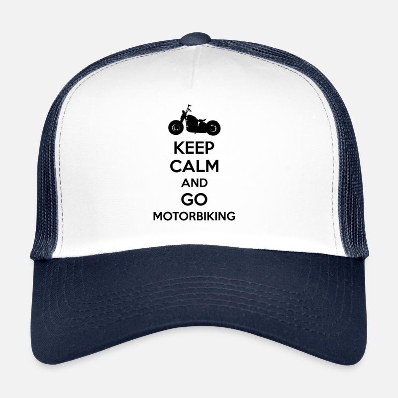 Motorcycle driving, gift keep calm motorbike Trucker Cap