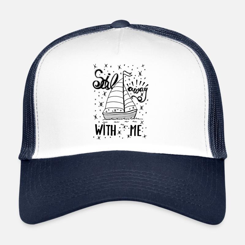 Sail away - Trucker Cap - white/navy