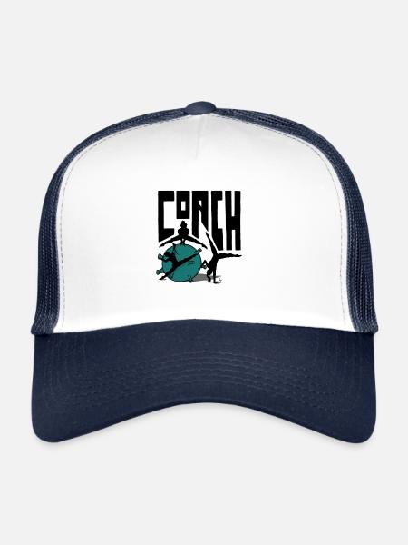 Gymnastique Corona Coach Handstand Sport - Casquette trucker  - blanc/marine - Devant