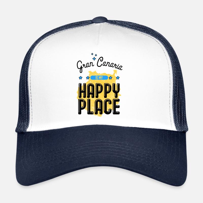 Gran Canaria Sommer Urlaub Insel - Trucker Cap - Weiß/Navy