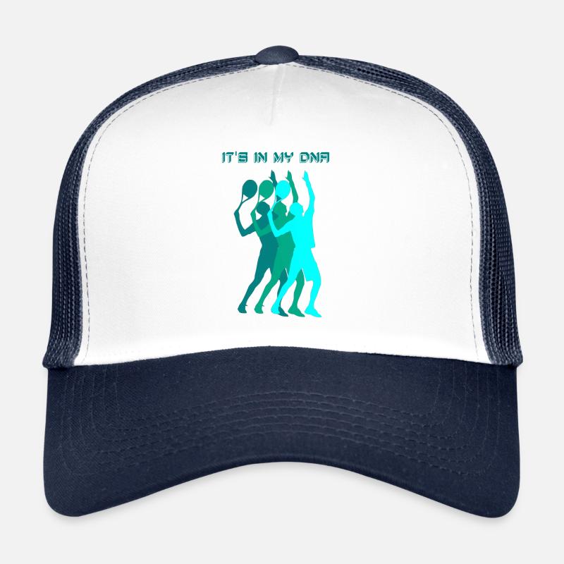 c’est dans mon ADN, tennis, smash - Casquette trucker  - blanc/marine