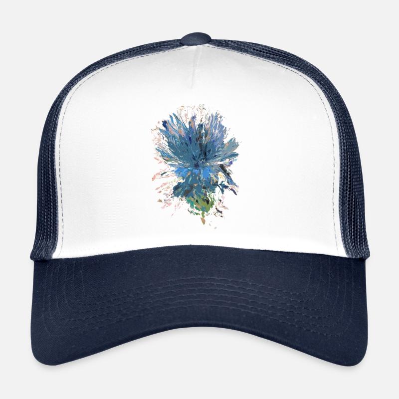 Blaue Distel - Trucker Cap - Weiß/Navy